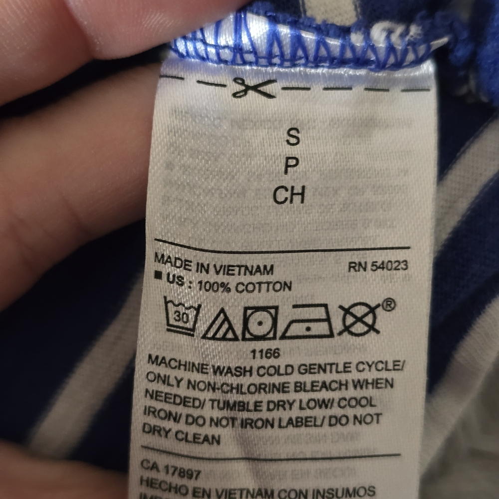 Old Navy Maternity Relaxed Blue and White Striped Short Sleeve Tee - Size Small - Picture 5 of 6